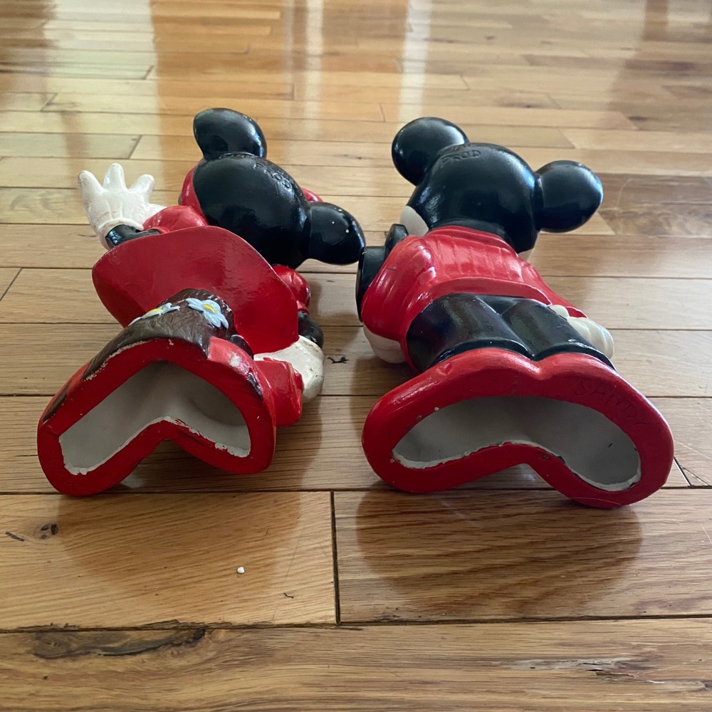 Vintage Mickey and Minnie Mouse Figurine Set Walt Disney Productions Red Black - Picture 5 of 8